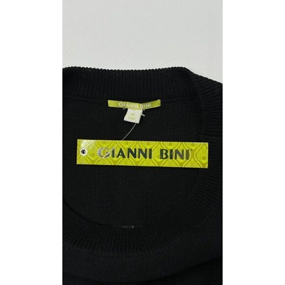 Gianni Bini Black Malcolm Fringe Sweater Stardust NEW - Picture 5 of 7